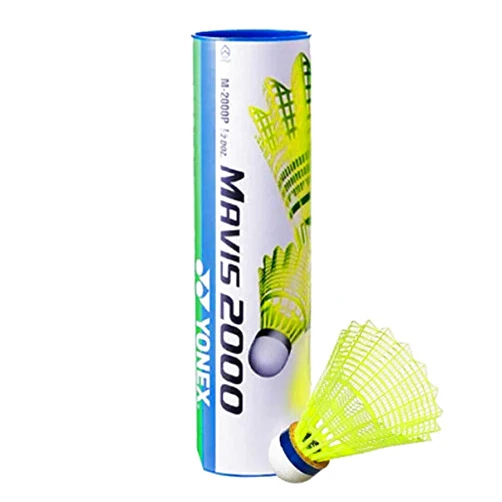 YONEX Mavis 2000 Nylon Yellow Badminton Shuttlecock (10 Tubes pkg)