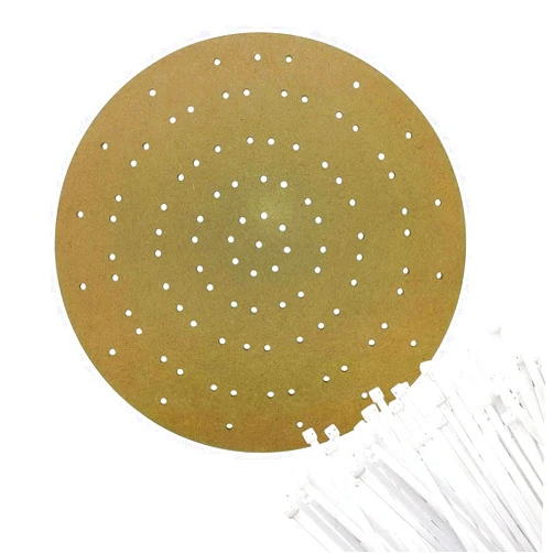 Gkesgm Six (6) Pack Christmas Wreath Boards with Cable Tie-Wrap（100 Pcs）| 7.87 Inch Wire Ties，Round 12.2