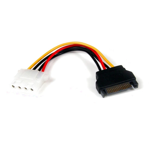 StarTech.com 6in SATA to LP4 Power Cable Adapter - F/M - Power adapter - SATA power (M) to 4 pin internal power (F) - 5.9 in - black - LP4SATAFM6IN