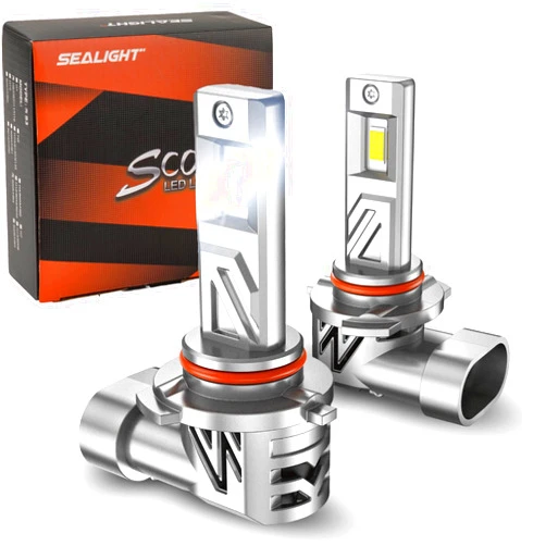SEALIGHT 9005 Fog Light Bulbs 32000LM, 1:1 Real Size 9005 HB3 Light Bulb 700% Super Bright, 6500K Cool White Fog Lights for HB3 Lights Bulb, Pack Of 2 (S3 Series)