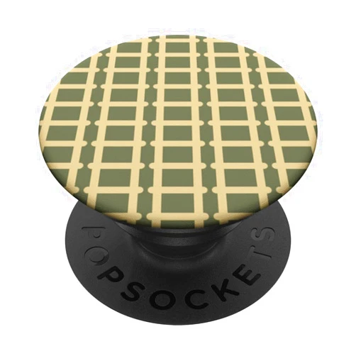 Railroad Lines Ladder Graphic Style Patterns Beige Brown Cream Classic Railroad Vertical Stripes Pattern PopSockets Adhesive PopGrip