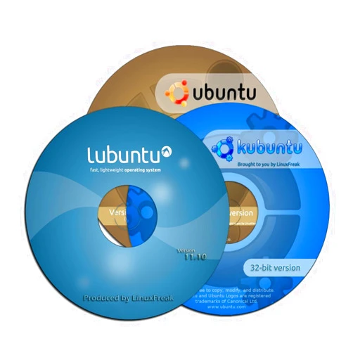 Linuxfreak Ubuntu Linux 11.10 Three-pack - Ubuntu, Kubuntu, and Lubuntu - 3 disc set