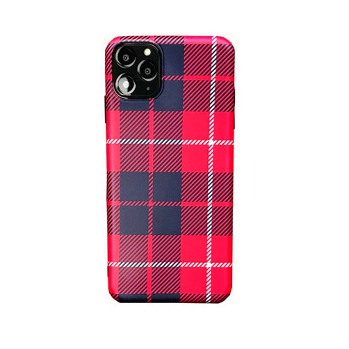 Easeu Red Plaid Case for iPhone 11 Pro Max,Christmas Taran Phone Cover Women's Soft TPU Super Slim Fit Silicone Winter Snap Skin Flexible Case for iPhone 11 Pro Max 6.5 inch