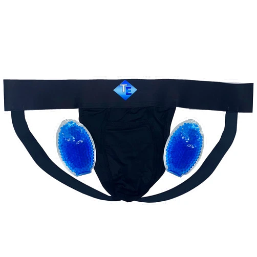 Test-Eeze Vasectomy Jockstrap With 2-Custom Fit Ice Packs Active Athletic Supporters Elastic Waistband Testicular Jock Straps