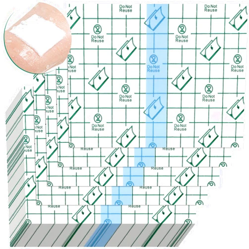 Lothee 50 Pieces Waterproof Shower Patch Adhesive Bandage Transparent Stretch Shower Cover Protective Transparent Film Adhesive Bandages Dressing, 4 x 5 Inch