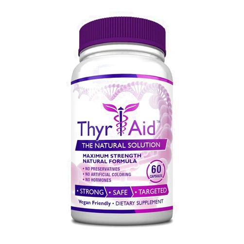 ThryAid ThyrAid - Thyroid Supplement - Iodine, Kelp, Ashwagandha - Vegan - 60 Capsules (1 Month Supply)