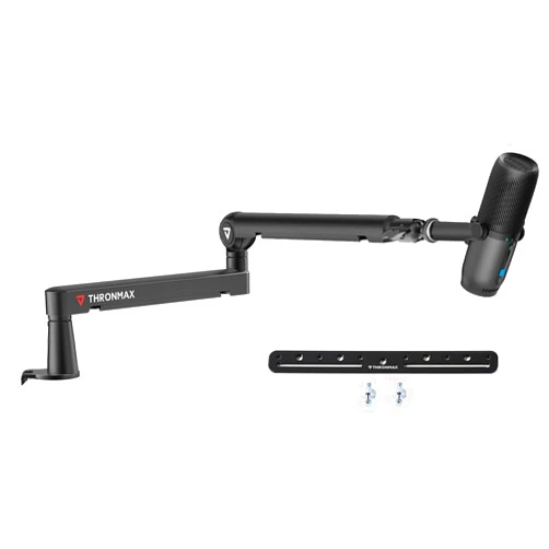 THRONMAX Twist S6 Microphone Boom Arm, Low Profile Mic Stand with Cable Management,Desk Clamp, Versatile Mounting, All-Metal and Fully Adjustable Mic Arm for Streaming, Gaming, Home Office,Universal