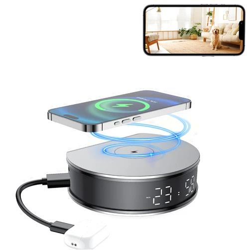 LIZVIE Spy Camera Hidden Camera Clock, FHD 1080P Hidden Camera Clock, Wireless WiFi Nanny Cam for Home Indoor Security, Night Vision