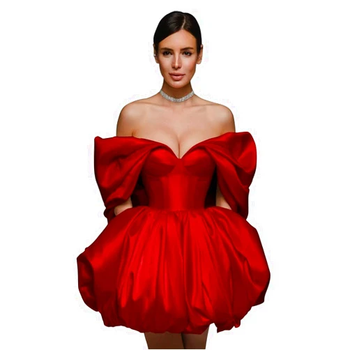JASY Girl's Spaghetti Satin Short Side Slit Backless Homecoming Dresses with Pockets Red