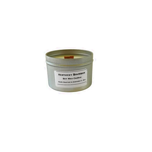Handmade 8oz Soy Wax Wood Wick Candle (Kentucky Bourbon)