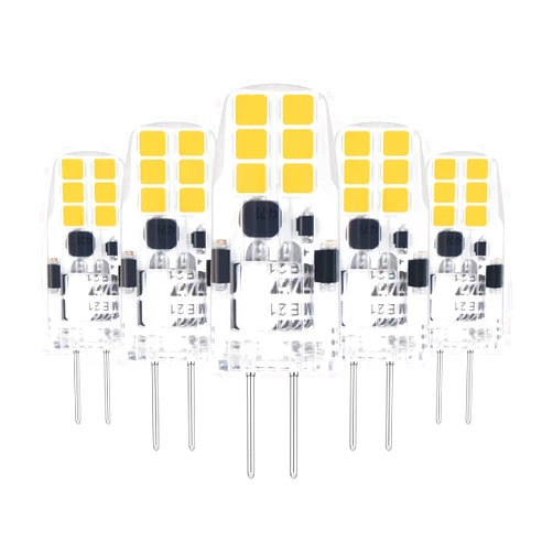 Hanbaak G4 LED Bulb, G4 Bi Pin Base 20W Equivalent Light Bulb, Soft White 2700K, Non-Dimmable, 5-Pack