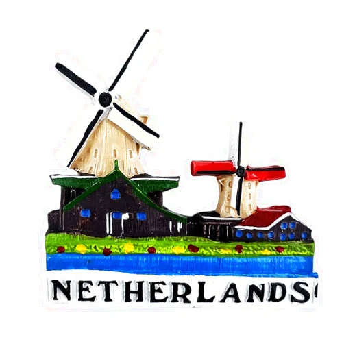 Wedarego Netherlands 3D Windmill Fridge Magnet Souvenir Gift,Resin Handmade Holland Refrigerator Magnet Home & Kitchen Decoration Collection
