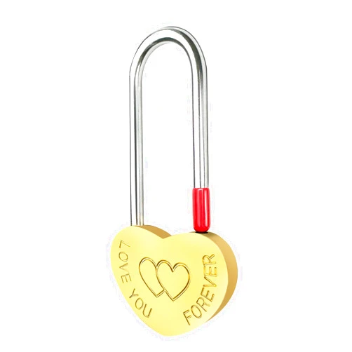 Gradleen Brass Single Heart Lock 3.5