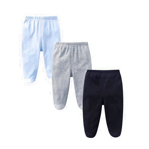 ZiweiStar Unisex-Baby Girls Boys Cotton Soild Color Footed Pants Pringting Casual Leggings 0-12 Months