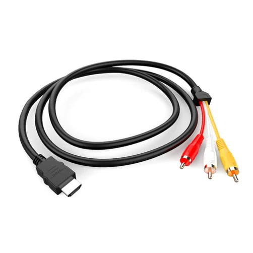 BERLAT HDMI to RCA Cable, 1080P 5ft HDMI Male to 3-RCA Video Audio AV Cable Connector Adapter One-Way Transmitter for TV HDTV DVD