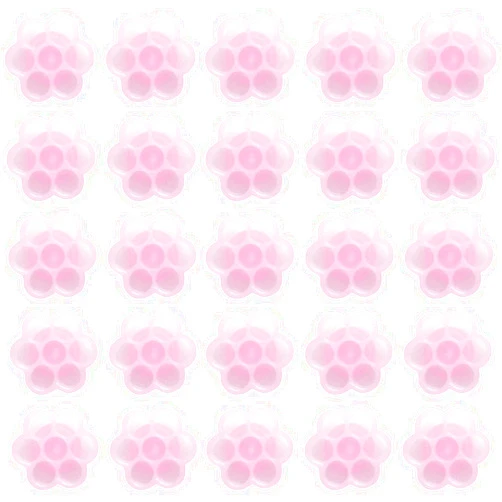 Fenshine 100 PCS Eyelash Extension Glue Holder Flower Shape Glue Cup Plastic Glue Pallet Pad with a Roll of Glue Point for Eyelash Extension Supply