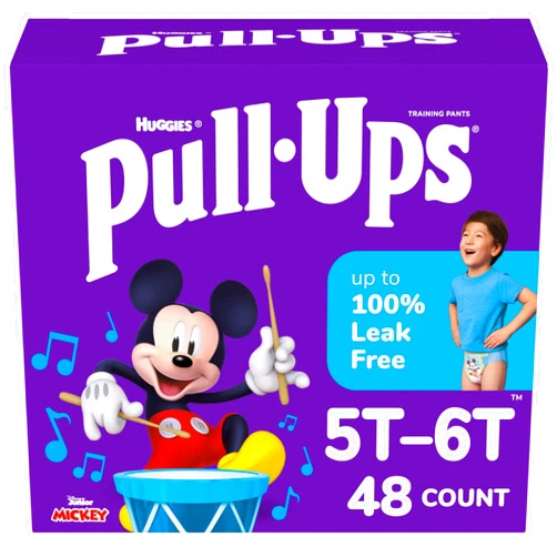 Pull-Ups Boys' Potty Training Pants, Size 5T-6T Training Underwear (50+ lbs), 48 Count