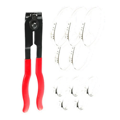 UBOG CV Boot Clamp Pliers,CV Boot Clamp,Car Accessories CV Boot Clamp Tool,5PCS Small and 5PCS Large Universal Adjustable Drive Shaft Drive Shaft Joint Boot Crimp Clamps,Suitable for Most Cars