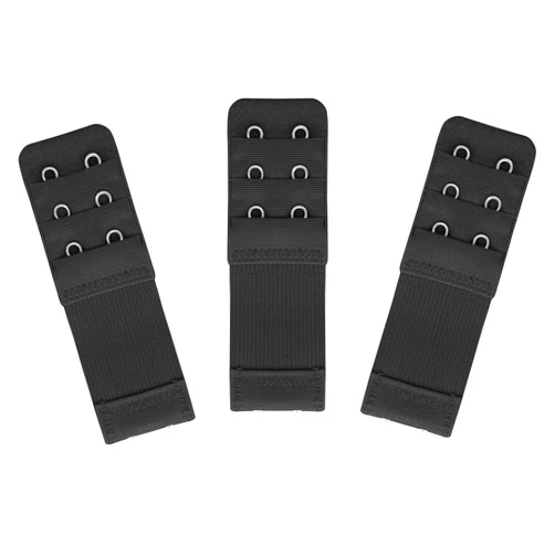 Yolev 3 Pieces Women's 2 Hooks 3 Rows Bra Extenders Women's Stretchy Bra Extension Strap Elastic Bra Band Hook