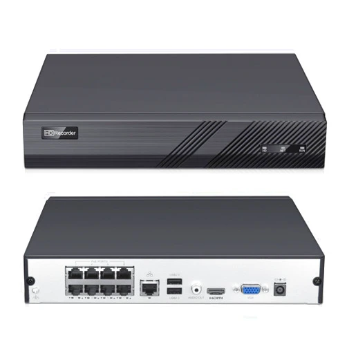 Panoeagle 4K 8CH POE NVR, 8Port Network Video Recorder for Home Security Camera System, Support 8MP/6MP/5MP/4MP/1080P IP Camera, Remote Access, 24/7 Recording, Up to 8TB HDD Slot