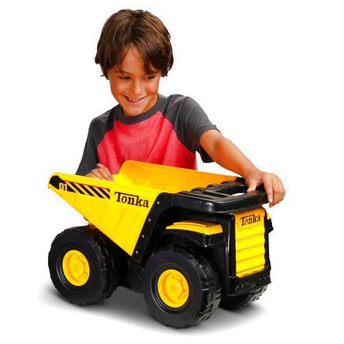 Tonka Toughest Mighty Dump Truck, Yellow, (L x W x H) 12.00 x 19.00 x 10.75 Inches