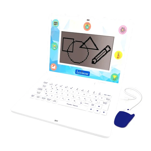 Lexibook - Bilingual and Educational Laptop English/Spanish - Toy for Children, 170 Activities to Learn Languages, Mathematics, Logic, Clock Reading, Play Games and Music, Large Screen - JC599i2