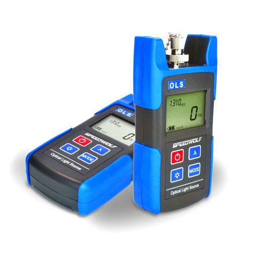 speedwolf 1310/1550nm FTTH Fiber Optic Light Source Mini Fiber Optic Tools with SC FC ST Adpater for Optical Fiber Maintenance(OLS622N)