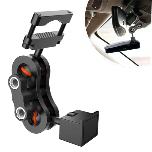 SDSACZMU Radar Detector Mount,Aluminum Rearview Mirror Rod Radar Bracket,for Escort Max360c,Max 3, X IXc,Redline EX Beltronics Cobra DualPro GT 360 Radar Detector,with EZ Magnet Connection Base