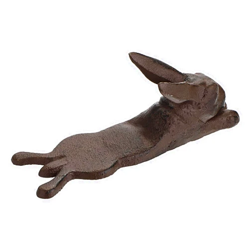 Sumnacon Cast Iron Cute Rabbit Door Stop - Heavy Duty Floor Door Stopper Avoid Drilling Hole, Vintage Iron Doorstop Wedge for Patio Yard Garden Farmhouse Home Office Commercial Industrial