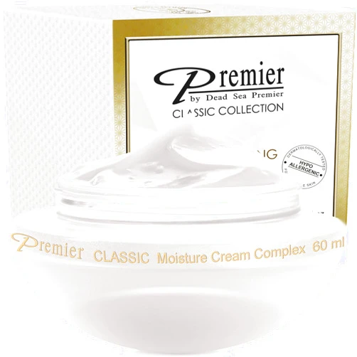 Premier by Dead Sea Premier Premier Dead Sea Classic moisture complex cream normal to dry skin, sensitive skin, Anti-Aging to Smooth Wrinkles, Lightweight, Non-greasy Facial Cream, Vitamin A & E, Ginkgo 2.4 FL.oz