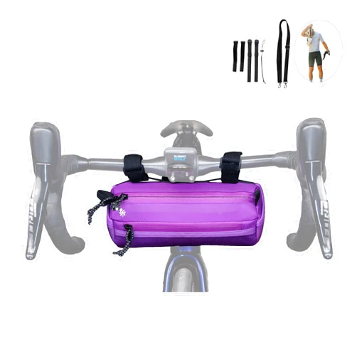 Lumiere & Co. Bike Handlebar Bag, Front Bike Bag, Bicycle Handlebar Bag, Bike Bags Handlebar, Mountain Bike Storage, Bike Pouch for Bicycle (Purple, Medium)