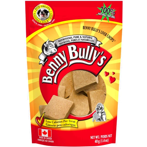 Benny Bullys Beef Liver Chops Dog Treat, 1.4 Oz