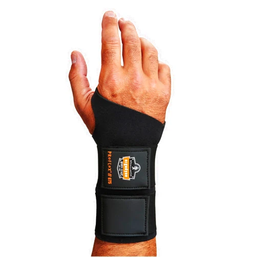 Ergodyne - 16624 ProFlex 675 Ambidextrous Double-Strap Wrist Support, Black, Large