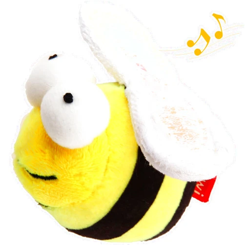 Gigwi Interactive Squeaking Cat Toy，Chirpy Bee Sound Toy for Cats，Melody Chaser Play Squeak Kitten Toy for Boredom