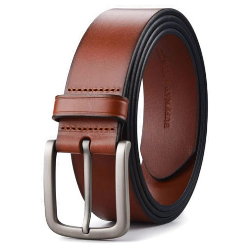 Buffway Men's Leather Belt,1.5