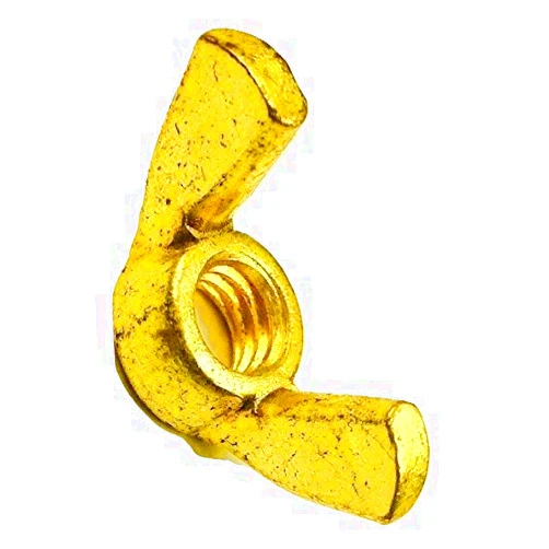 Serval Products 6-32 Wing Nut Solid Brass Butterfly Nut Pack 15