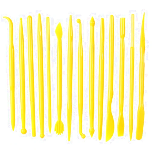 Jepeux Clay Tools, 14-Piece DIY Plastic Polymer Carving Set Clay Kit Pottery Modeling for Carving, Styling, Embossing, Suitable Beginner