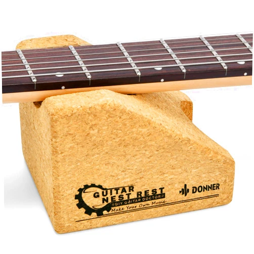 Donner Guitar Neck Rest Cradle, Guitar Bench Neck Support Pillow for String Changing, Repair Cleaning Care Tool for Guitar Workstation