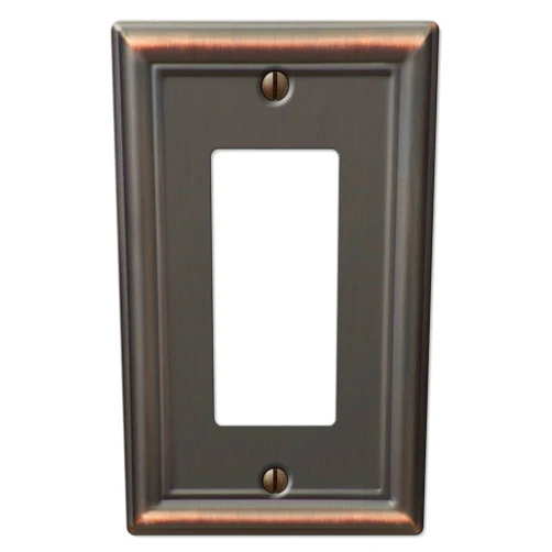 AMERELLE, 1 Rocker, Aged Bronze 149RDB Chelsea Wallplate