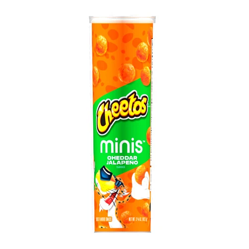 Minis Cheetos Minis, Cheddar Jalapeno, 3.625 oz Canister