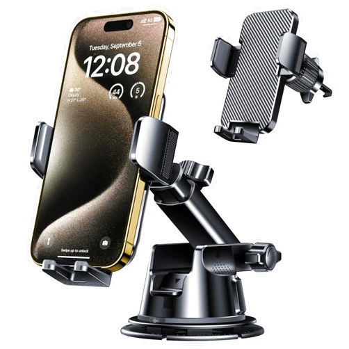 Qifutan Dash Mounted Holders Phone Holders for Your Car Phone Mount for Car Windshield Dashboard Air Vent Universal Hands Free Automobile Cell Phone Holder Fit for iPhone Smartphone