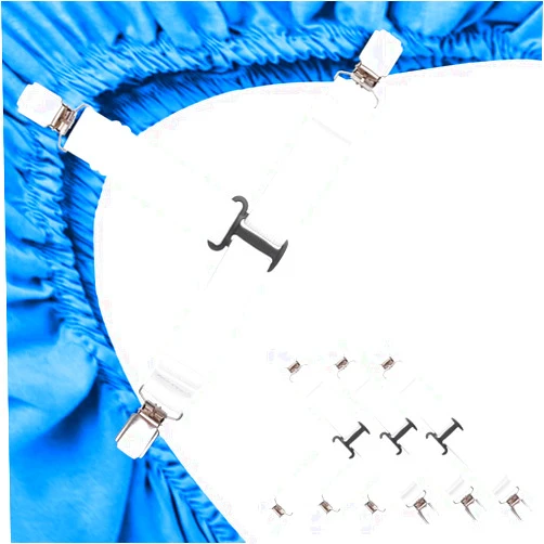 Howwide 4PCS White Sheet Straps Fitted Sheet Clips Elastic Sheet Suspenders Sheet Holders for Corners