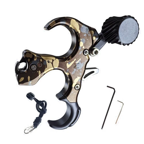 Xxiaojun Compound Bow Aid Releaser with Wrist Straps and Adjustment Tool,Archery Release Aids with 3 Thumb Release Adjustable,Aluminum Alloy Aids.for Left and Right Handers.