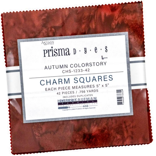 Robert Kaufman Lunn Studios Artisan Batiks Prisma Dyes Autumn 42 5-inch Squares Pack Robert Kaufman CHS-1233-42, Assorted