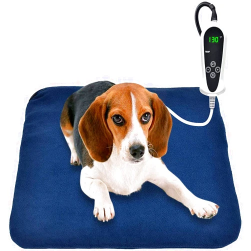 RIOGOO Pet Heating Pad, Electric Heating Pad for Dogs and Cats Indoor Warming Mat with Auto Power Off (M:18