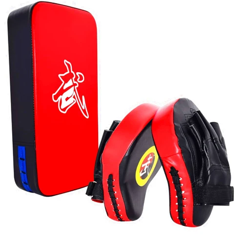 TLBTEK Taekwondo Kick Shield - Muay Thai MMA Karate Kickboxing Training Pads - Curved Leather Strike Shield