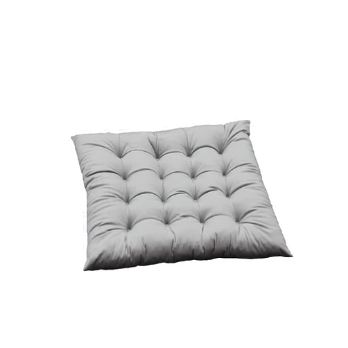 Ginsimar Velvet Chair Pad Square Thick Waist Lumbar Back Support Seat Cushions for Office Car Dining Room Home Floor Pillows (Light-Grey; 13.7