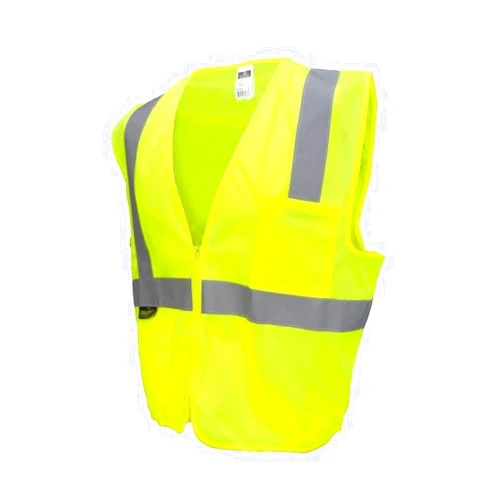 Radians SV2ZGMXL Polyester Mesh Economy Class 2 High Visibility Vest with Zipper Closure, X-Large, Green
