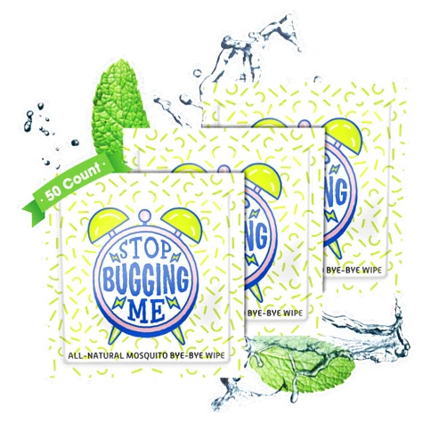 LA Fresh DEET Free Mosquito Repellent Wipes - Long Lasting Bug Repellent Wipes, Travel Insect Repellant - Pack of 50 Natural Insect Repellent Wipes