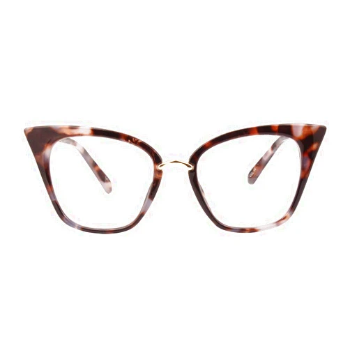 Poxas Mod Fashion Glasses Frames Cat Eye Eyeglasses For Womens Clear Lens